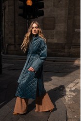 NIDODILEDA Harvey Coat Μπλε Παλτό Διπλής Όψης