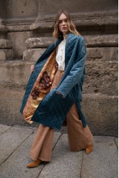 NIDODILEDA Harvey Coat Μπλε Παλτό Διπλής Όψης