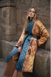 NIDODILEDA Harvey Coat Μπλε Παλτό Διπλής Όψης