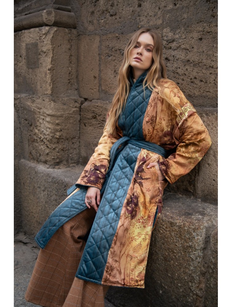 NIDODILEDA Harvey Coat Μπλε Παλτό Διπλής Όψης