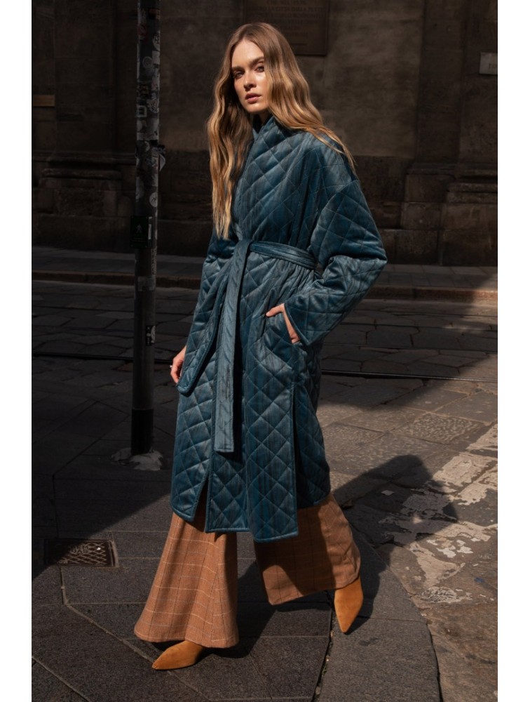 NIDODILEDA Harvey Coat Μπλε Παλτό Διπλής Όψης