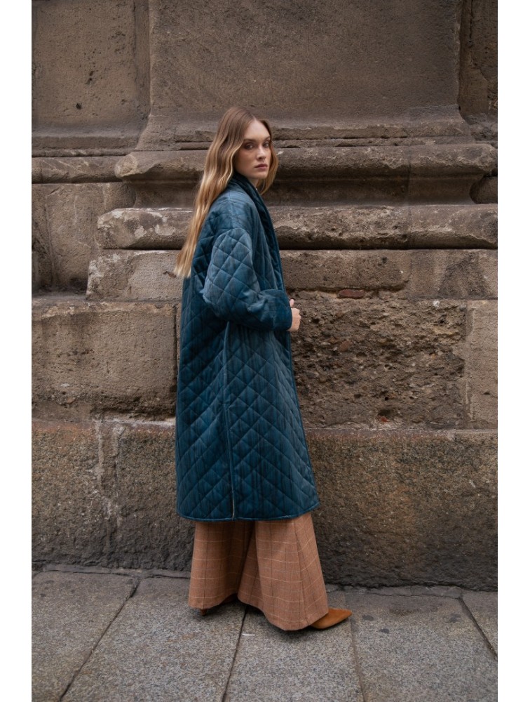 NIDODILEDA Harvey Coat Μπλε Παλτό Διπλής Όψης