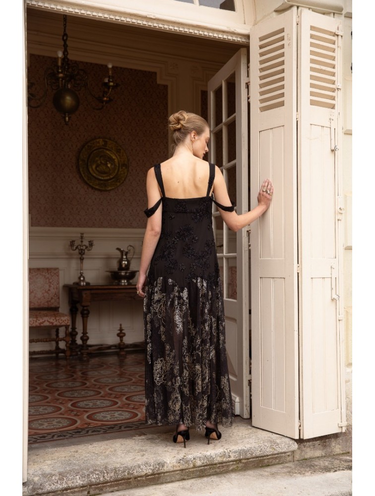 NIDODILEDA Kaia Dress Φλοράλ Μαύρο Φόρεμα