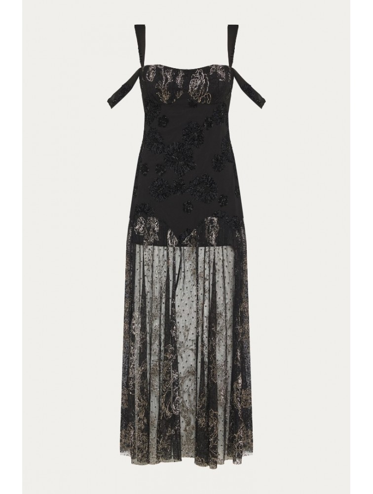 NIDODILEDA Kaia Dress Φλοράλ Μαύρο Φόρεμα