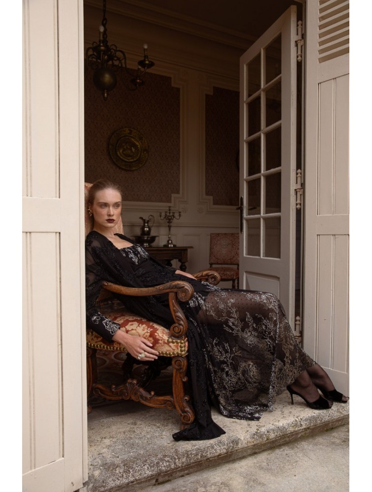 NIDODILEDA Kaia Dress Φλοράλ Μαύρο Φόρεμα