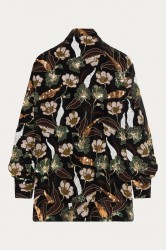 NIDODILEDA Kinsley Bomber Φλοράλ Βελουτέ Σακάκι