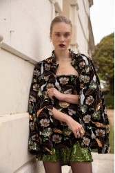 NIDODILEDA Marjet Corset Dress Φλοράλ Παγέτα Φόρεμα