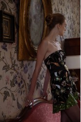 NIDODILEDA Marjet Corset Dress Φλοράλ Παγέτα Φόρεμα