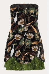 NIDODILEDA Marjet Corset Dress Φλοράλ Παγέτα Φόρεμα