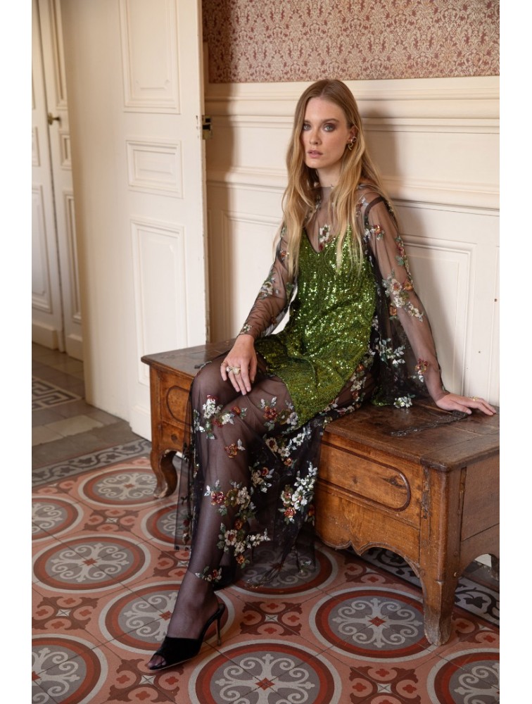 NIDODILEDA Melody Top Πράσινο Τοπ Παγέτα