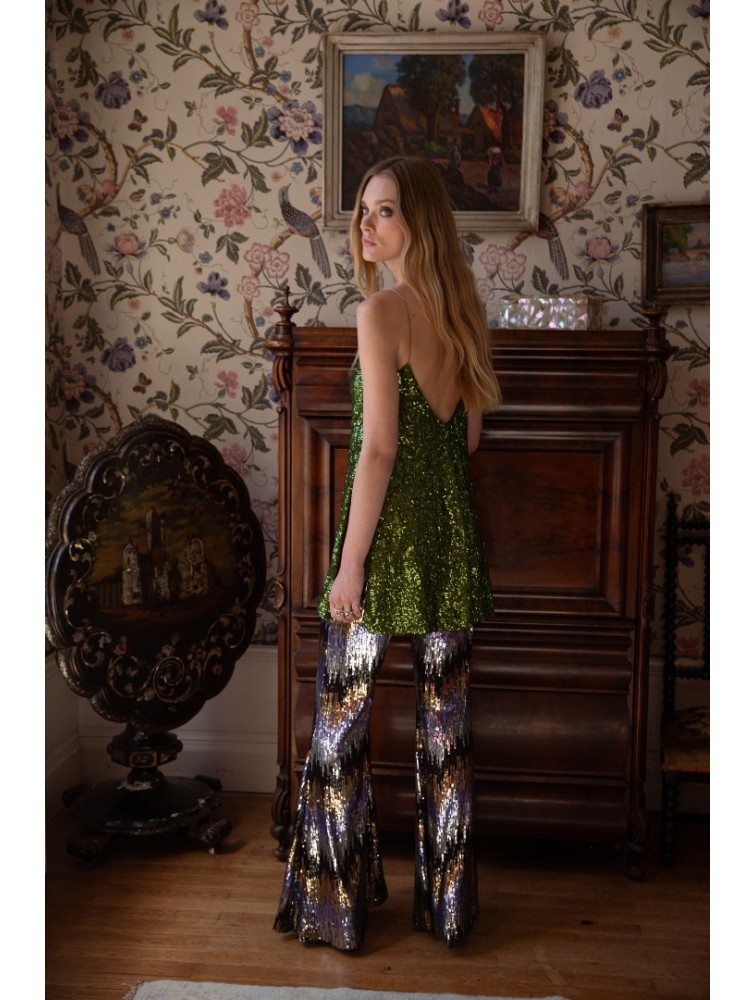 NIDODILEDA Melody Top Πράσινο Τοπ Παγέτα