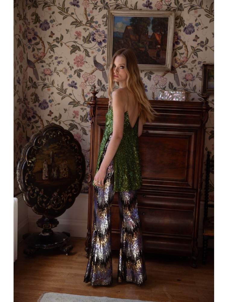 NIDODILEDA Melody Top Πράσινο Τοπ Παγέτα