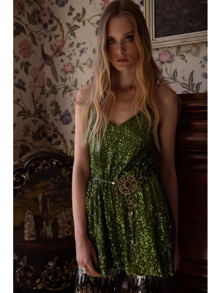 NIDODILEDA Melody Top Πράσινο Τοπ Παγέτα