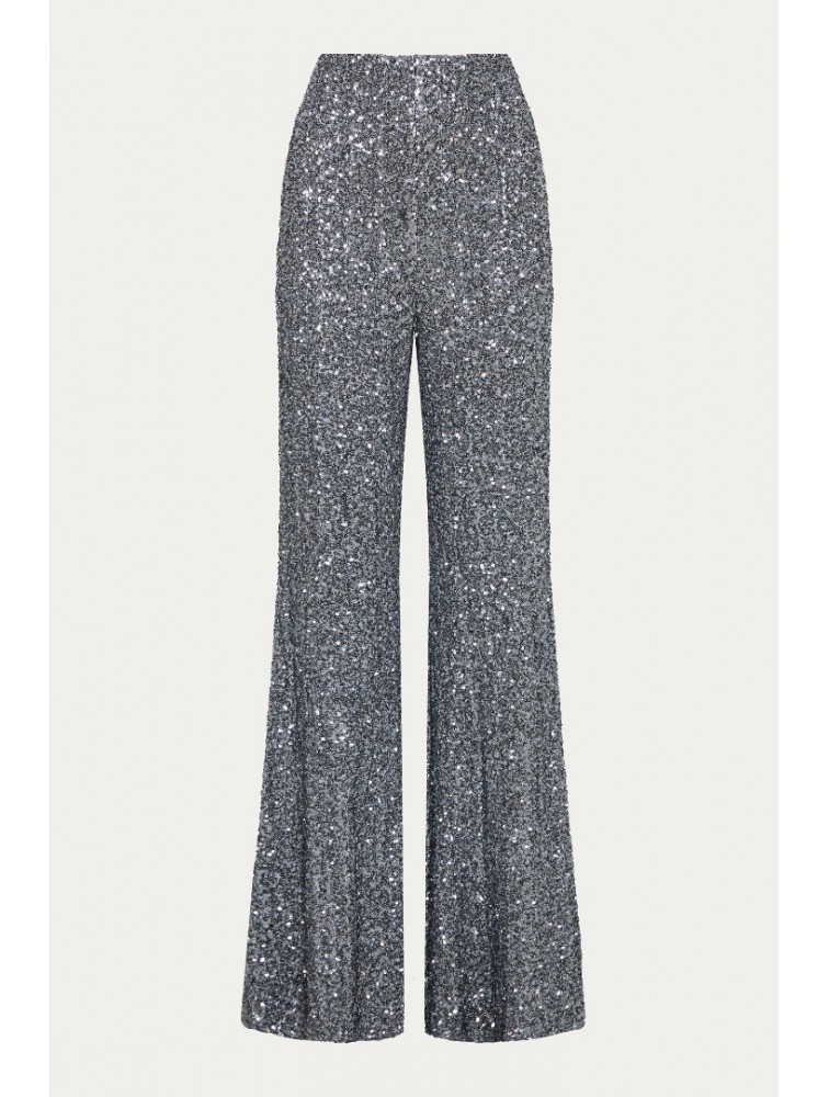 NIDODILEDA Neve Flares Sequined Silver