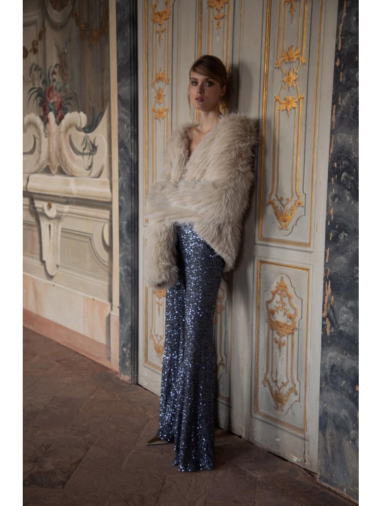 NIDODILEDA Neve Flares Sequined Silver