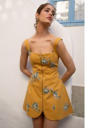 NIDODILEDA Afar Gilet Dress Floral Beaded Embroidered