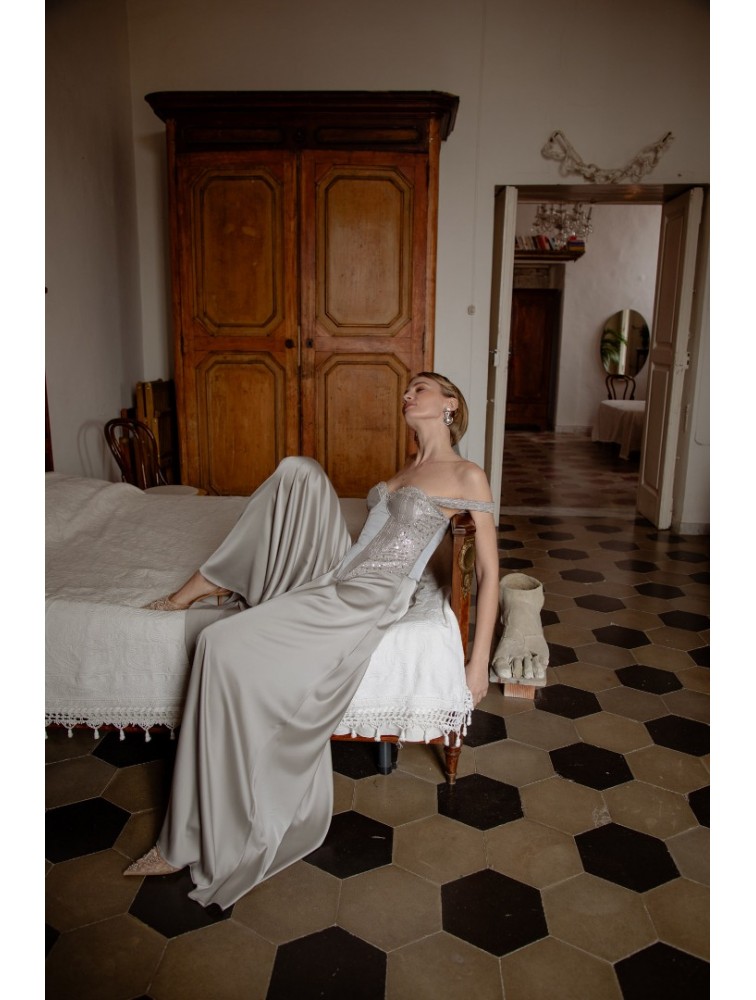 NIDODILEDA Alba Pants Silvery Ασημί Παντελόνα