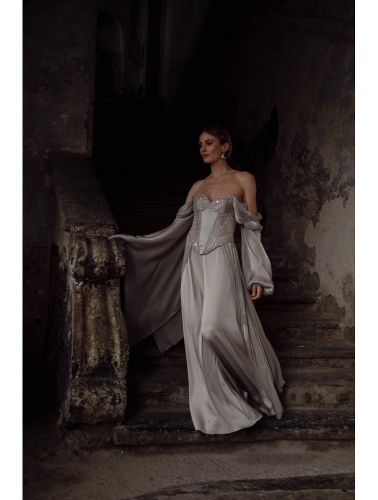 NIDODILEDA Alba Pants Silvery Ασημί Παντελόνα