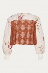 NIDODILEDA Along Top Floral Beaded Crochet Embellished