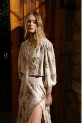 NIDODILEDA Along Top Floral Beaded Crochet Embellished