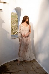 NIDODILEDA Amoret Shawl Crochet Beaded Fringed