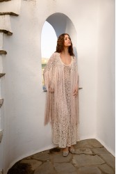 NIDODILEDA Amoret Shawl Crochet Beaded Fringed