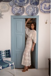 NIDODILEDA Arc Capelet Geometric Lace Overlay