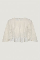 NIDODILEDA Arc Capelet Geometric Lace Overlay