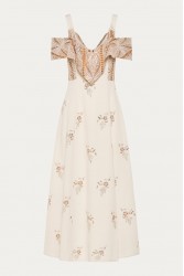 NIDODILEDA Arcadia Dress Cut Out Patterned Floral Beaded