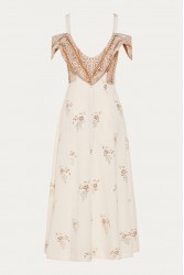 NIDODILEDA Arcadia Dress Cut Out Patterned Floral Beaded