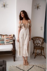 NIDODILEDA Arcadia Dress Cut Out Patterned Floral Beaded