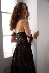 NIDODILEDA Attunement Dress Cut Out Patterned Μαύρο Φόρεμα