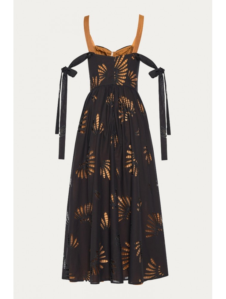 NIDODILEDA Attunement Dress Cut Out Patterned Μαύρο Φόρεμα