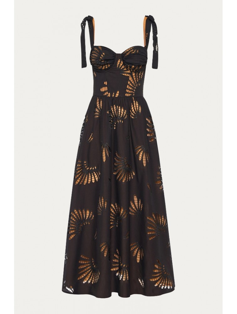 NIDODILEDA Attunement Dress Cut Out Patterned Μαύρο Φόρεμα