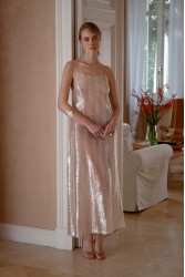 NIDODILEDA Awakening Dress Scale Sequined Semi-sheer
