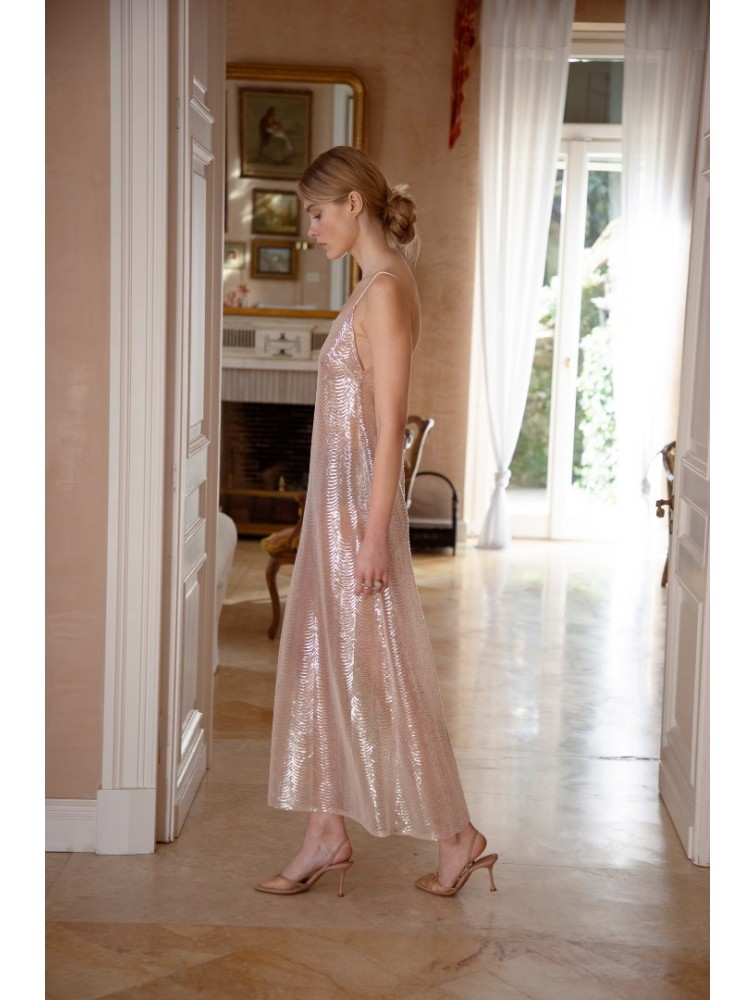 NIDODILEDA Awakening Dress Scale Sequined Semi-sheer