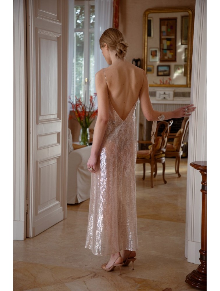 NIDODILEDA Awakening Dress Scale Sequined Semi-sheer
