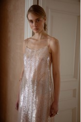 NIDODILEDA Awakening Dress Scale Sequined Semi-sheer