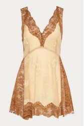 NIDODILEDA Between Topdress Embroidered Lace Embellished Light Yellow