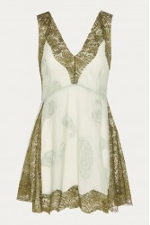 NIDODILEDA Between Topdress Embroidered Lace Embellished Mint