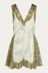 NIDODILEDA Between Topdress Embroidered Lace Embellished Mint