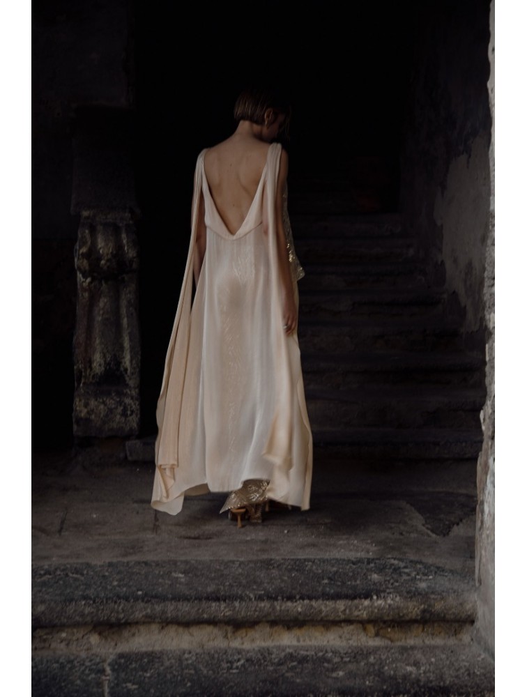 NIDODILEDA Blanche Top Dress Silvery Nude Μπεζ Τοπ Φόρεμα