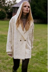 NIDODILEDA Cecelia Jacket Embroidered Sequined Hoodie Off White Εκρού Κεντητό Παγετένιο Τζάκετ