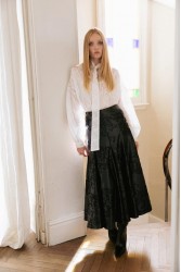 NIDODILEDA Celine Shirt Embroidered Off White Λευκό Κεντητό Πουκάμισο
