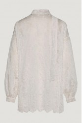 NIDODILEDA Celine Shirt Embroidered Off White Λευκό Κεντητό Πουκάμισο