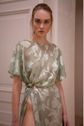 NIDODILEDA Crossing Top Dress Jacquard Patterned Tulle