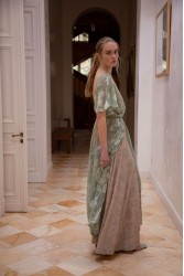 NIDODILEDA Crossing Top Dress Jacquard Patterned Tulle