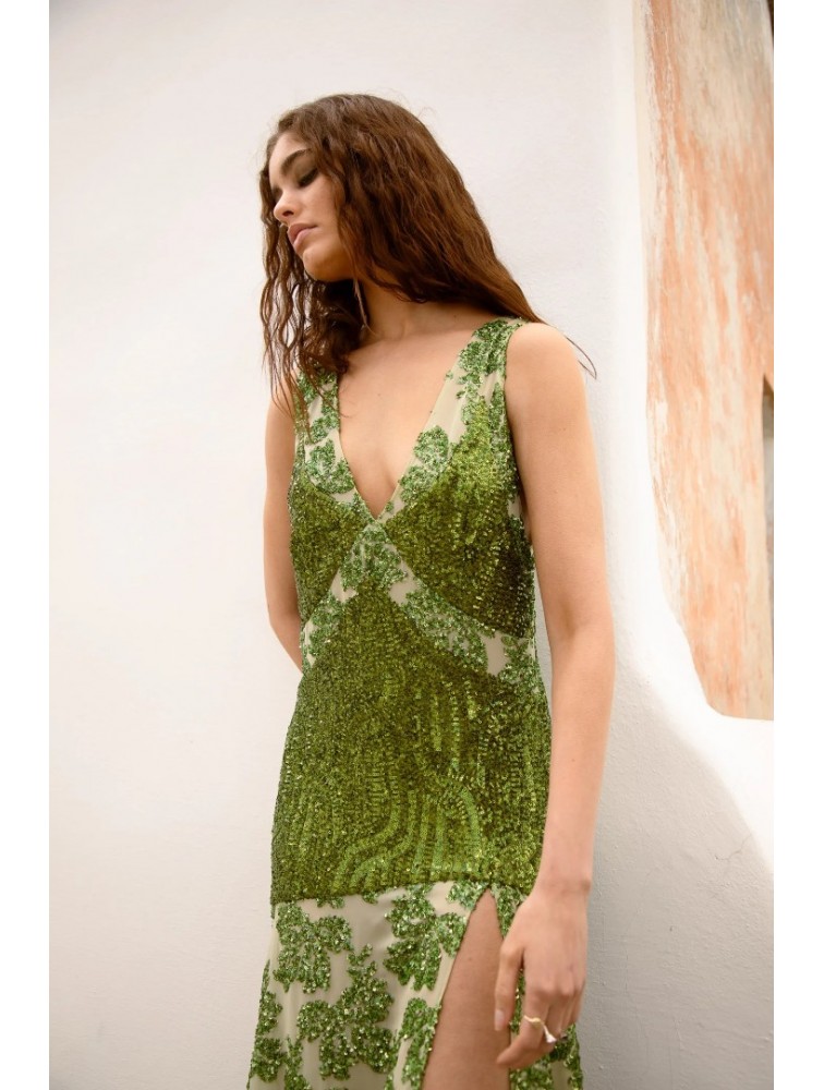 NIDODILEDA Damaris Dress Sequined Floral