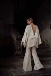 NIDODILEDA Dream Fringed Flares Off White Εκρού Παντελόνα