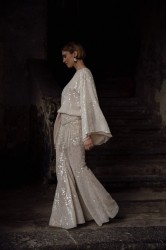 NIDODILEDA Dream Fringed Flares Off White Εκρού Παντελόνα